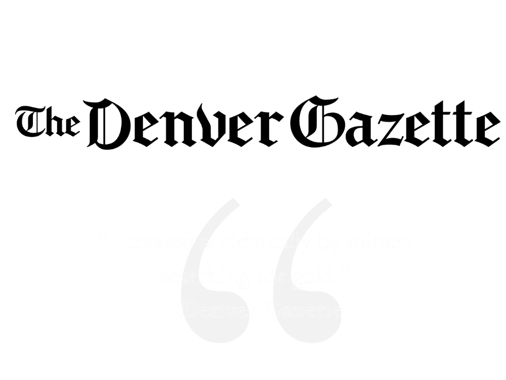 Quote from the Denver Gazette about miners accidentally discovering something while searching for gold.